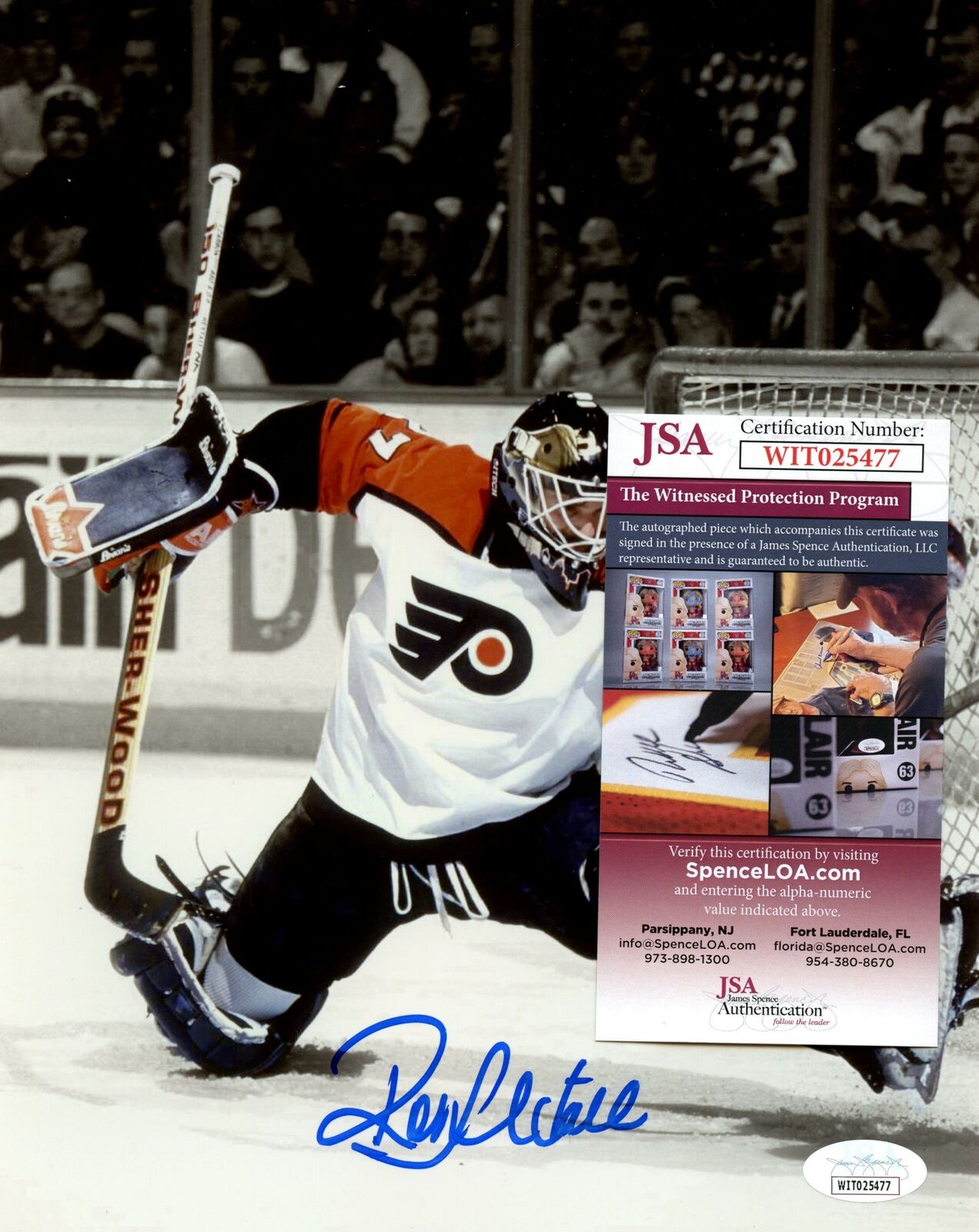 Ron Hextall Philadelphia Flyers Signed/Autographed 8x10 Photo JSA 154960