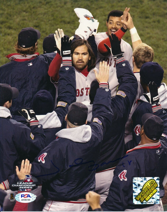 Johnny Damon Boston Red Sox Signed/Auto 2004 WS 8x10 Photo PSA/DNA 156193