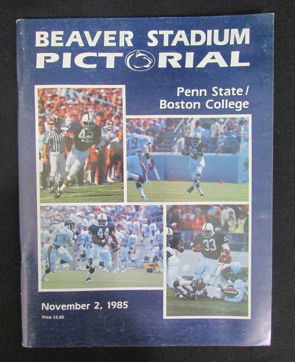 Penn State Beaver Stadium Pictorial Football Program 1985 vs Boston College 846