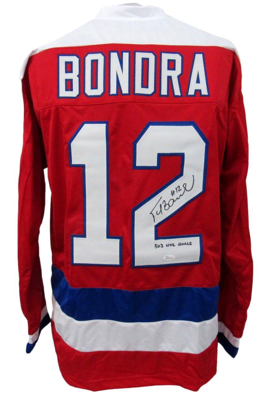 Peter Bondra Signed/Auto Washington Capitals Red Custom Hockey Jersey JSA 156989