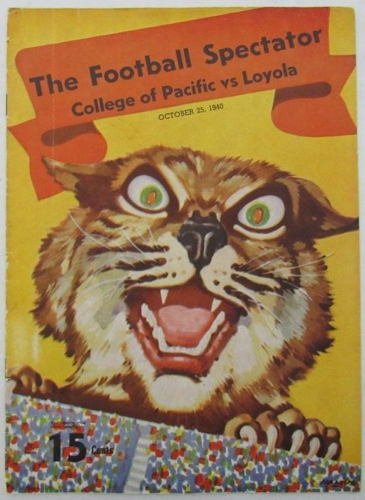 1940 College of Pacific vs. Loyola  College Football Program 10/25/40 130308