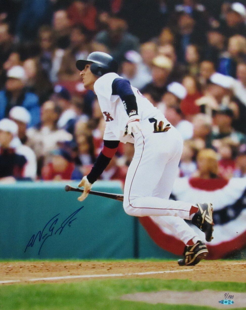 Nomar Garciaparra Autographed 16x20 Photo Boston Red Sox UDA Upper Deck