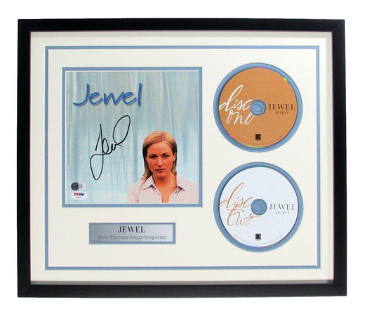 Jewel Autographed Song Booklet Cover with 2 CD's Framed PSA/DNA 188528