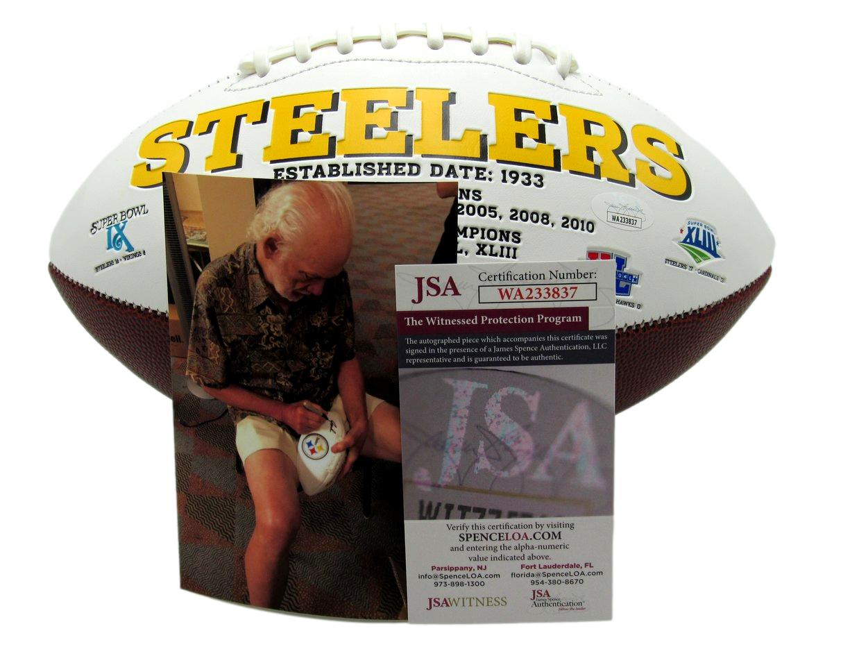 Jack Ham Pittsburgh Steelers HOF 88 Autographed/Signed Logo Football JSA 130899