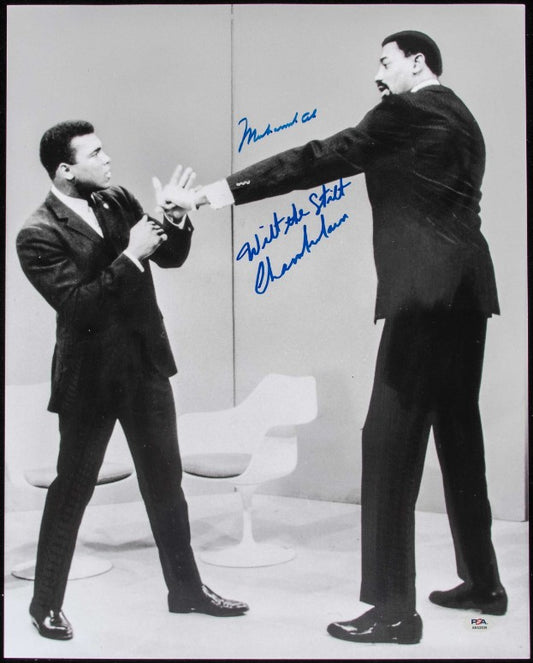 Muhammad Ali / Wilt Chamberlain Dual-Signed/Auto 16x20 Photo PSA "9.5" 189635