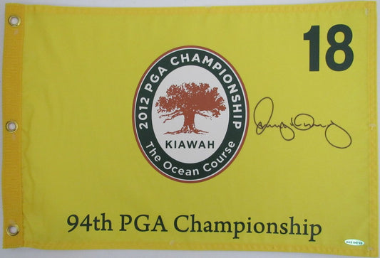 Rory McIlroy Autographed/Signed Official Pin Flag 2012 PGA Champ UDA 188048