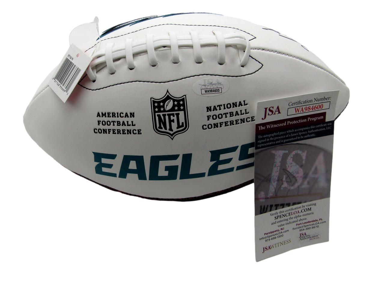 Jalen Carter Autographed White Philadelphia Eagles Logo Football JSA 183556