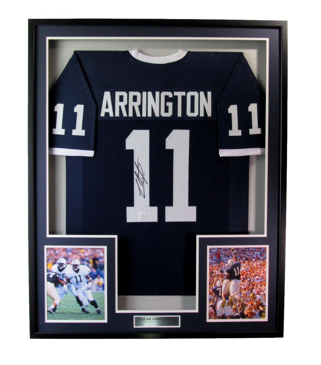 LaVar Arrington Autographed Jersey Penn State Framed JSA 193309