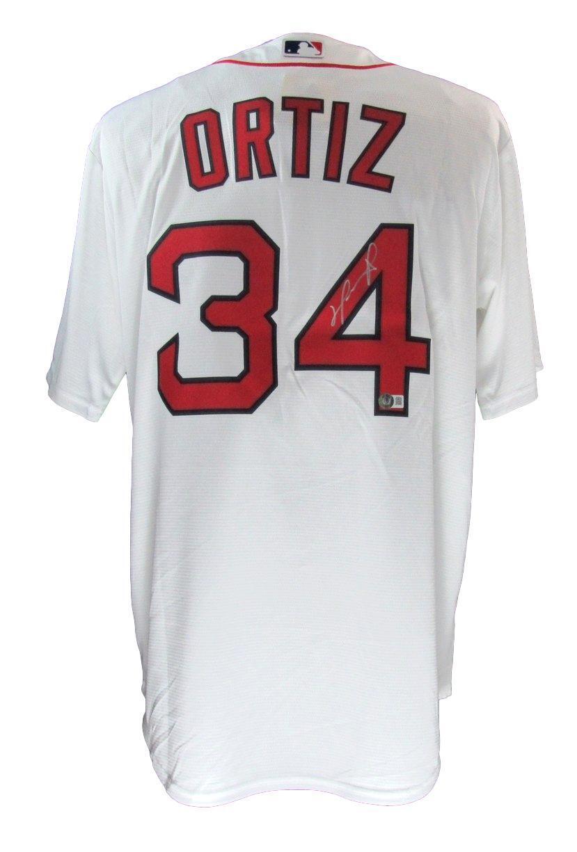 David Ortiz HOF Autographed Nike Baseball Jersey Red Sox Beckett 177073