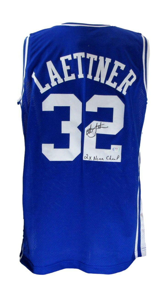 Christian Laettner Signed/Inscr Duke Custom Basketball Jersey PSA/DNA 167216