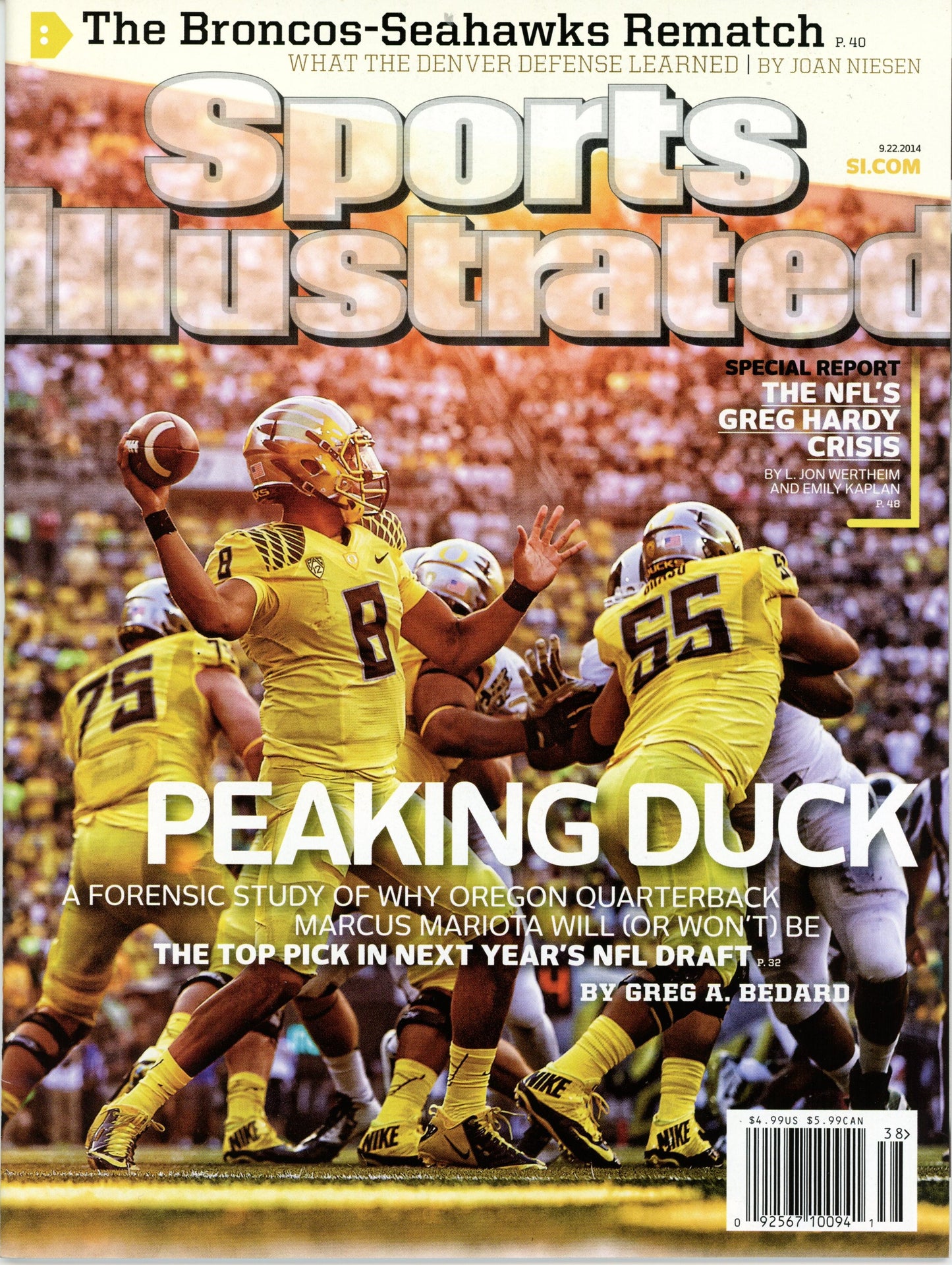 November 22, 2014 Marcus Mariota Sports Illustrated Magazine NO LABEL 182372