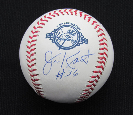 Jim Kaat Signed/Auto Yankees 100th OML Baseball JSA 186718