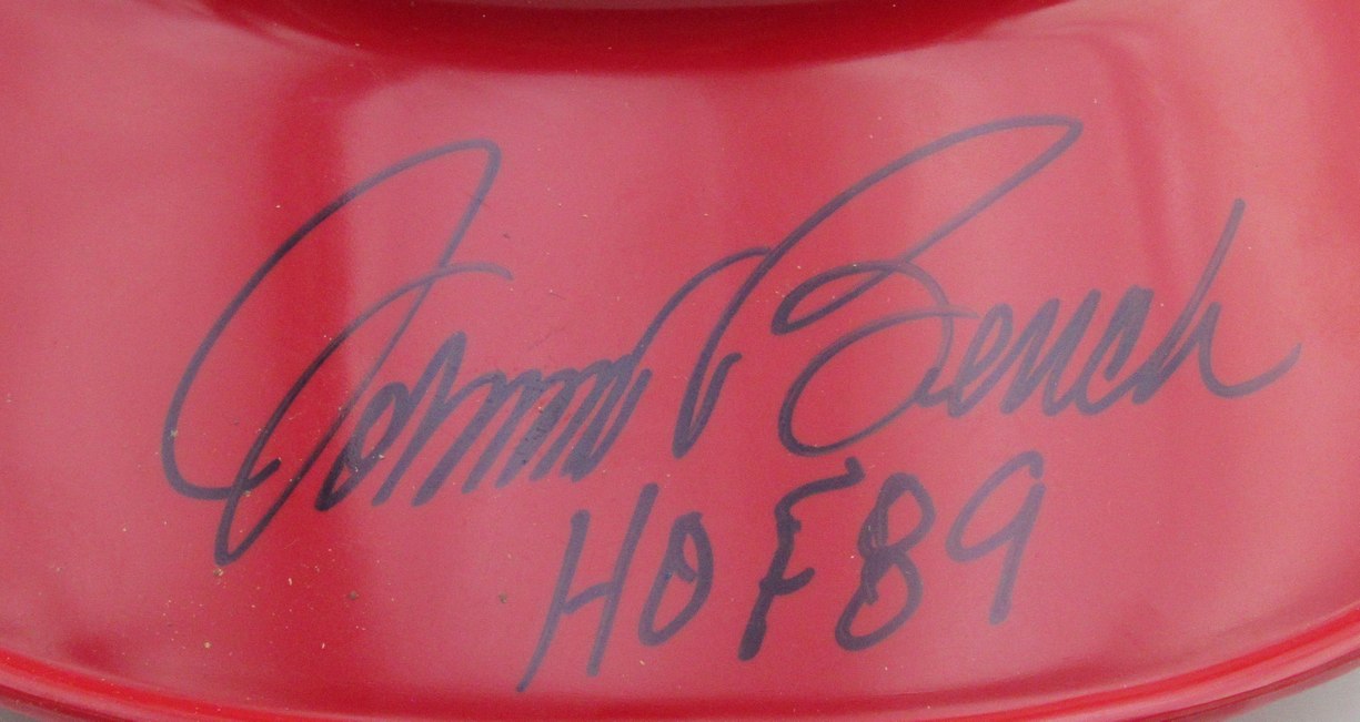 Johnny Bench HOF Signed/Insc MLB Batting Helmet Reds Size 7 1/4 PSA/DNA 193126