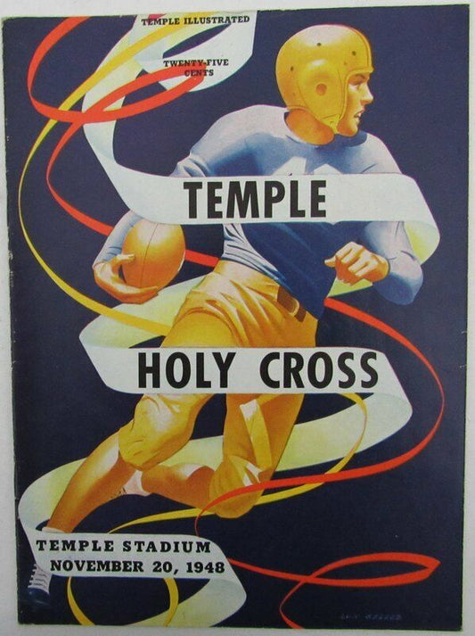 1948 Temple vs. Holy Cross College Football Program 143597