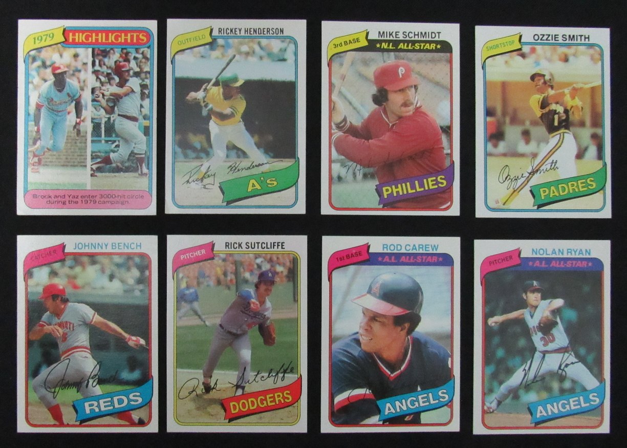 1980 TOPPS Baseball Complete Set (1-726) Henderson RC Sutcliffe RC 189352