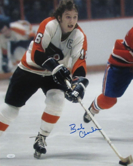 Bobby Clarke HOF Autographed 16x20 Photo Philadelphia Flyers JSA