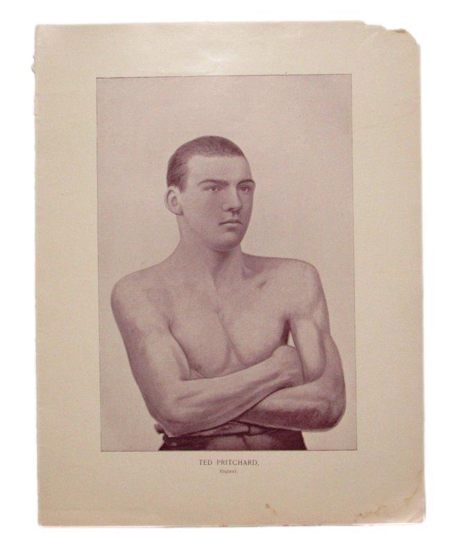 Ted Prtichard Boxer 1895 Boxing Gladiators 11x15 Supplement Poster.