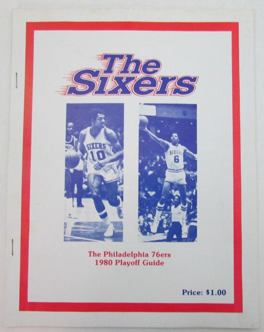 1980 Philadelphia 76ers NBA Playoff Media /Press Guide Cheeks/Erving  157006