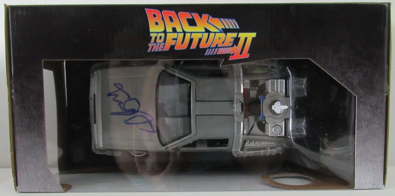 Michael J Fox Signed/Auto "Back To Future II" Delorean Time Machine BAS 162929