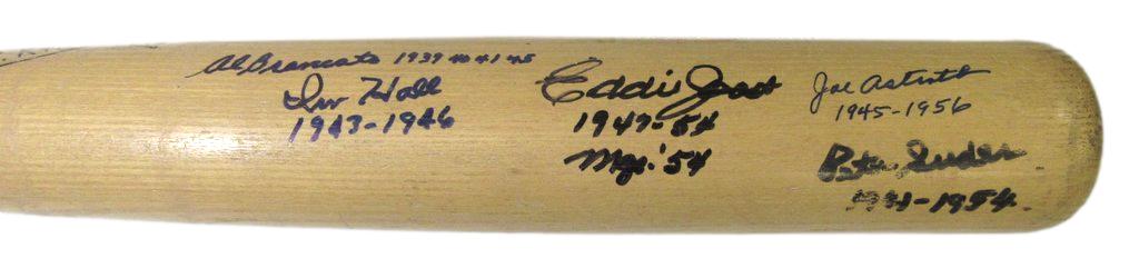 Philadelphia Athletics 1940s Multi-Signed 35" Vintage Wood Baseball Bat 170717