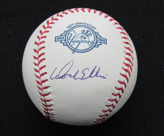 Doc Ellis Signed/Auto Yankees 100th OML Baseball JSA 186883