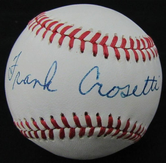 Frank Crosetti New York Yankees Autographed/Signed Rawlings Baseball JSA 130808