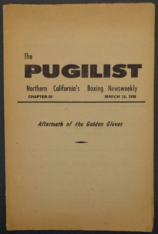 March 10, 1958 Pugilist Northern California's Boxing Magazine 179511