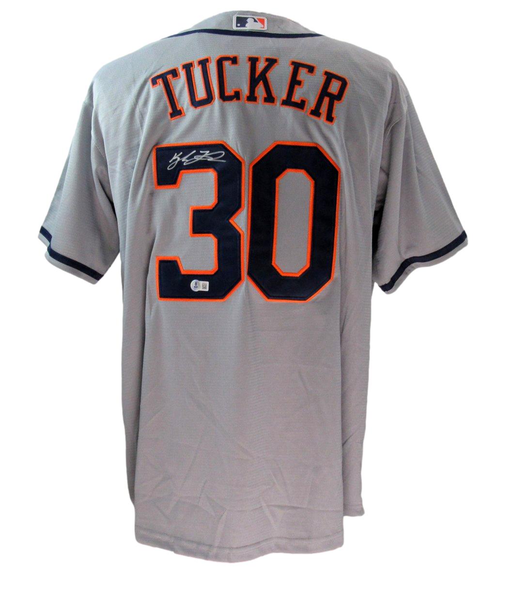 Kyle Tucker Houston Astros Signed/Auto Nike Large Grey Jersey Beckett 189818