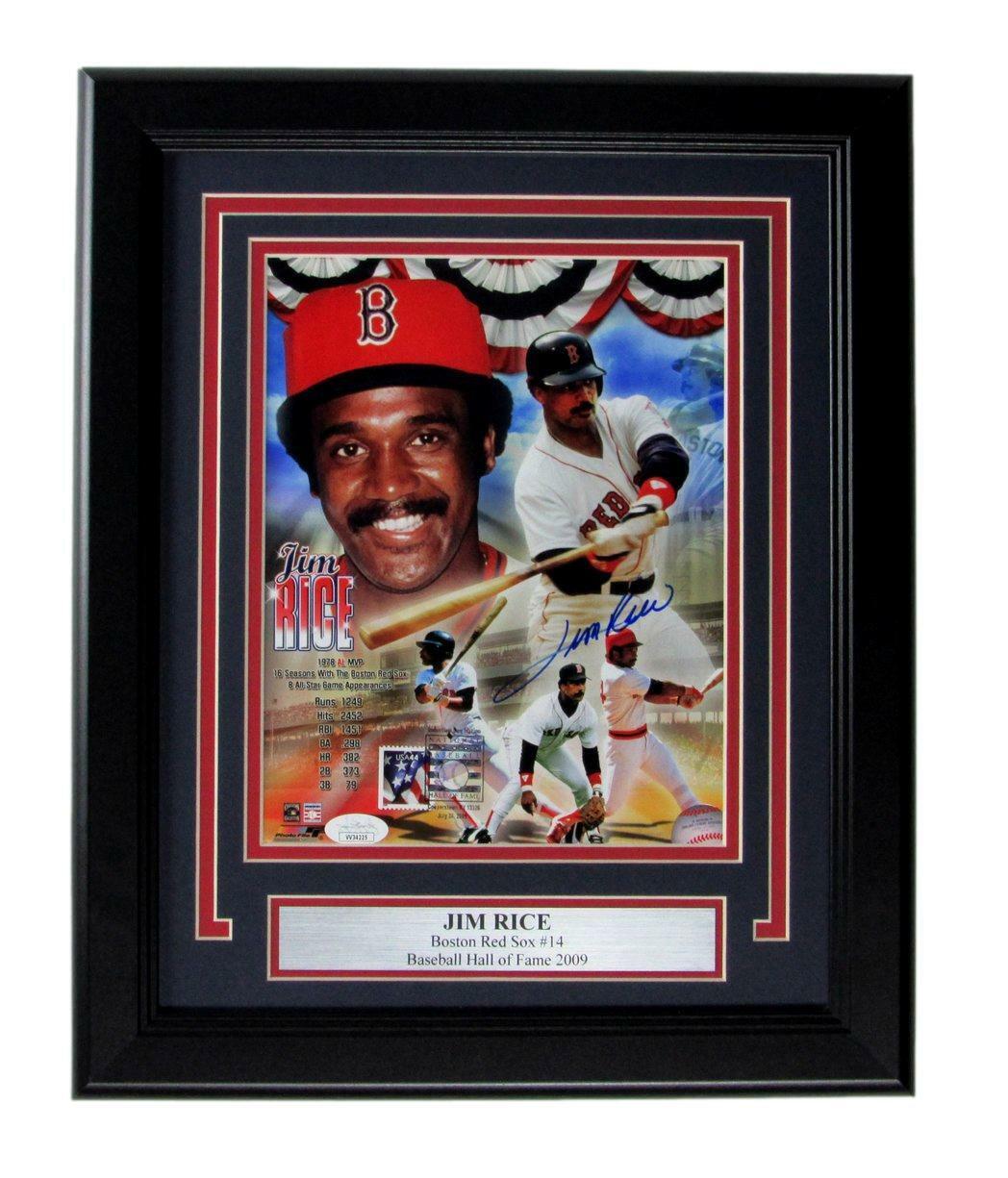 Jim Rice HOF Boston Red Sox Signed/Autographed 8x10 Photo Framed JSA 166680