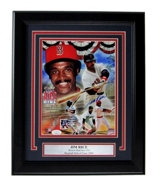 Jim Rice HOF Boston Red Sox Signed/Autographed 8x10 Photo Framed JSA 166680