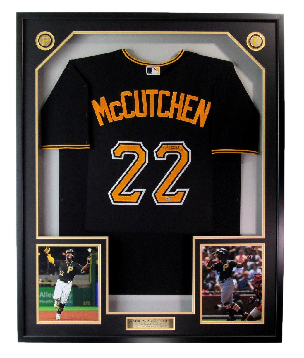 Andrew McCutchen Autographed Baseball Jersey Pirates Framed Hunt Holo 189191