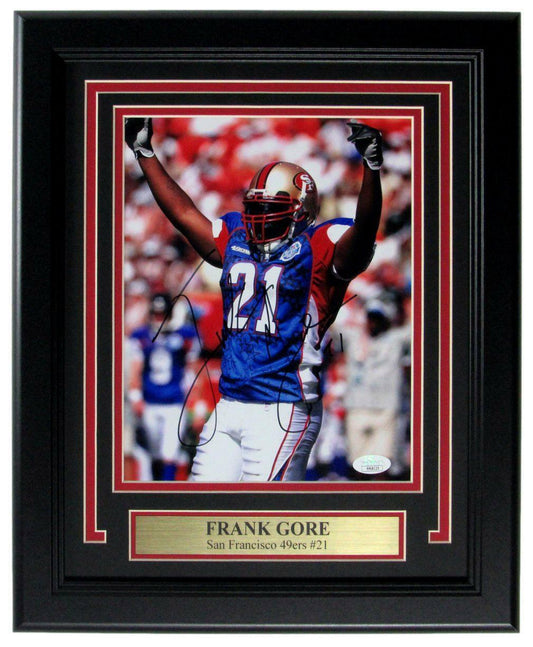 Frank Gore San Francisco 49ers Signed/Auto 8x10 Photo Framed JSA 163379