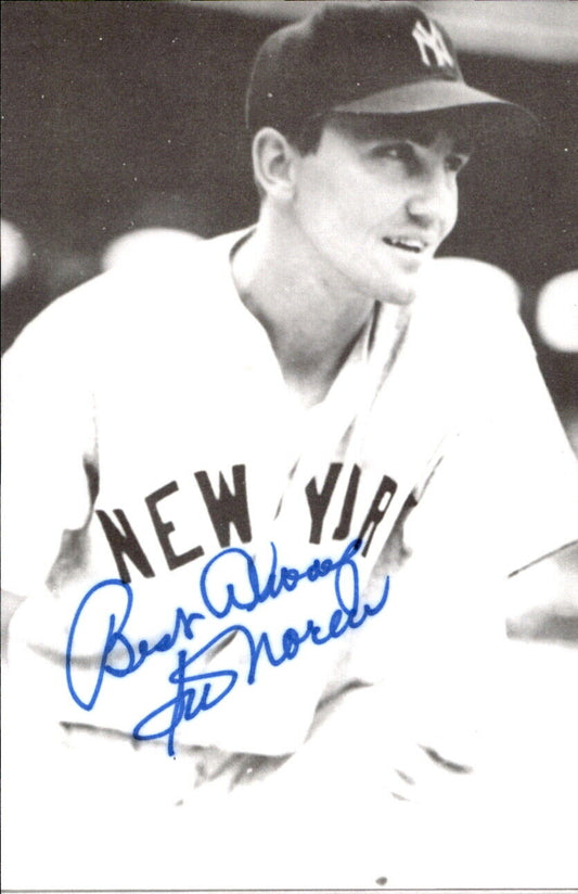 Irv Noren New York Yankees Signed/Autographed 3x5  Photo 178684