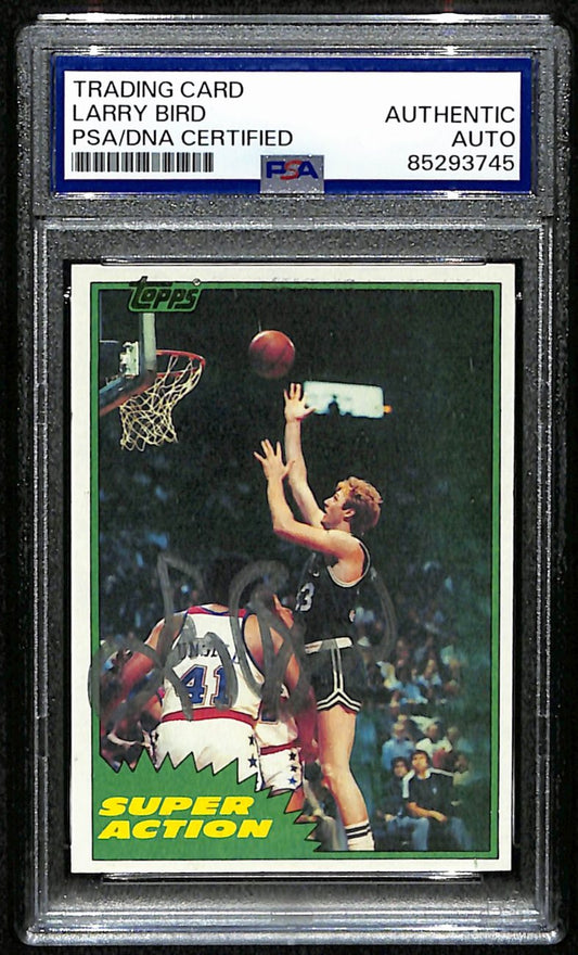 Larry Bird HOF Signed/Autographed 1981 Topps Card #101 Celtics PSA/DNA 190699