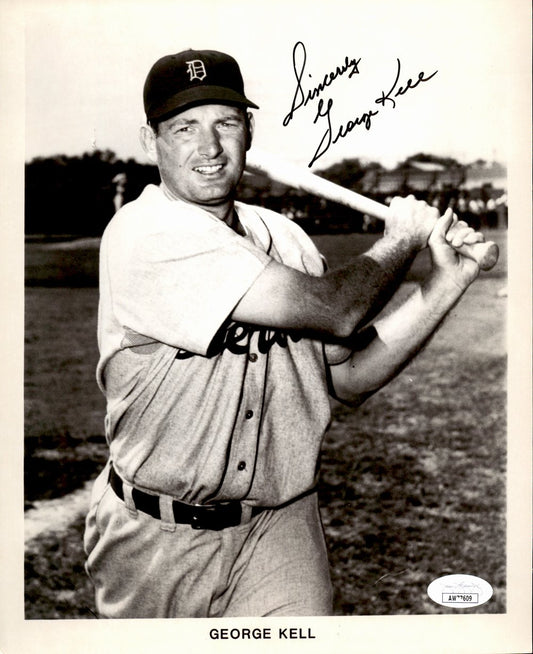 George Kell HOF Signed/Inscribed 8x10 Photo Detroit Tigers JSA 191382