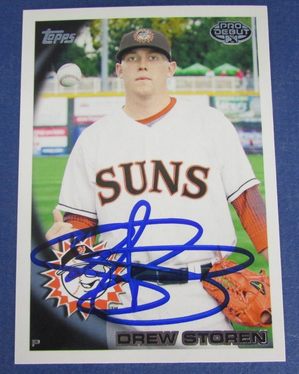 Drew Storen Nationals Signed/Autographed 2010 Topps Pro Debut Baseball Card #164