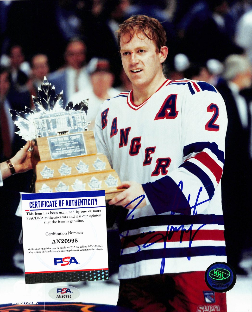 Brian Leetch Signed/Auto 8x10 Photo New York Rangers PSA/DNA 189076