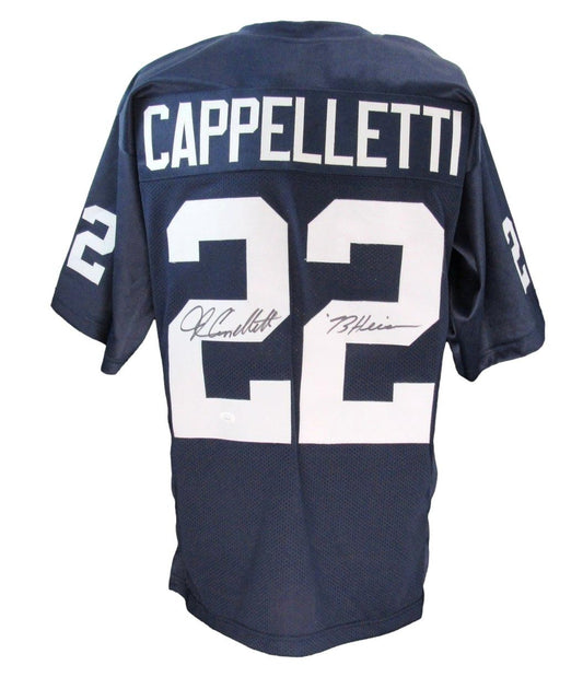 John Cappelletti Signed/Inscr Blue Custom Football Jersey Penn State JSA 184760