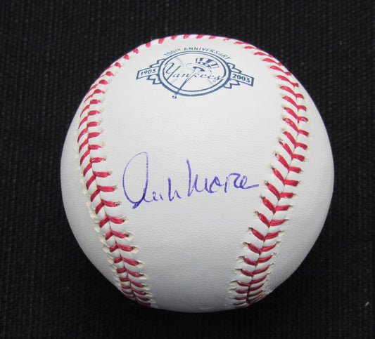Archie Moore Signed/Auto Yankees 100th OML Baseball JSA  186911
