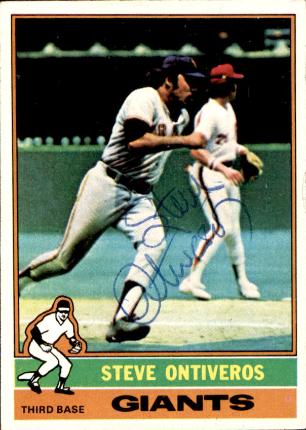 Steve Ontiveros Autographed 1976 TOPPS Card #284 San Francisco Giants 183296