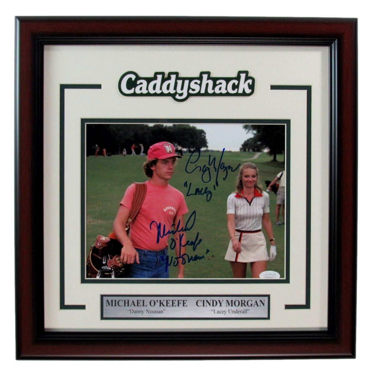 Michael O'Keefe/Cindy Morgan Dual-Autographed 8x10 Photo Framed JSA 183624