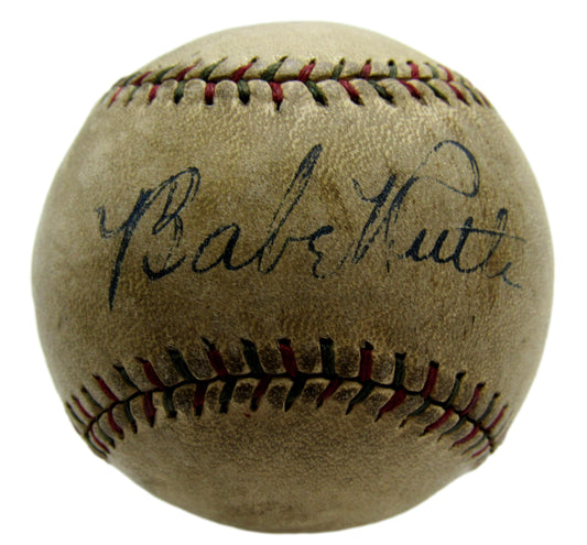 Babe Ruth/Lou Gehrig Dual-Signed/Autographed Baseball Yankees PSA/DNA 201298