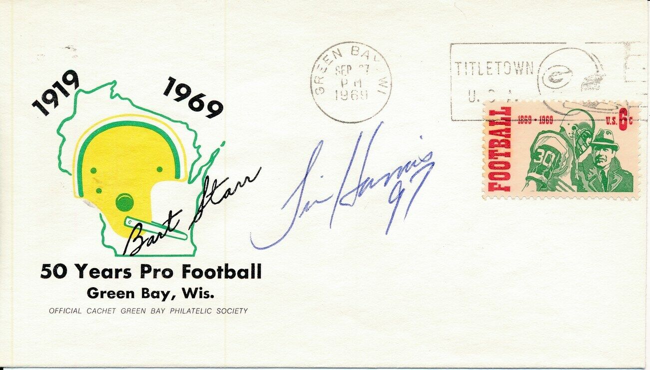 Tim Harris Green Bay Packers Signed 1969 First Day Cover/FDC 151319