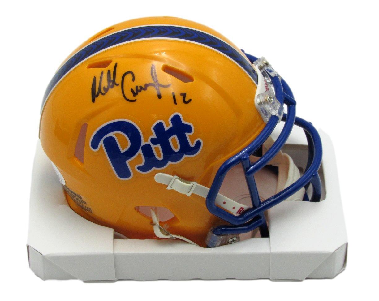 Matt Cavanaugh Autographed Speed Mini Football Helmet Pitt Panthers  JSA