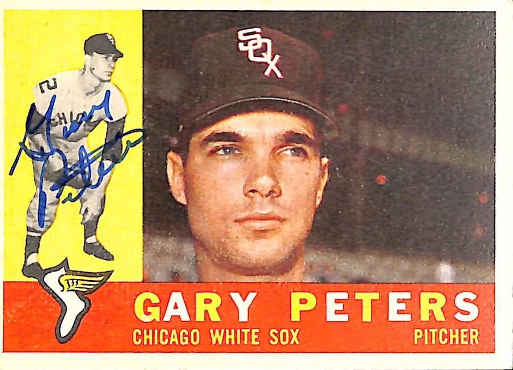 1960 TOPPS #407 Gary Peters Chicago White Sox Signed/Auto Card 191000