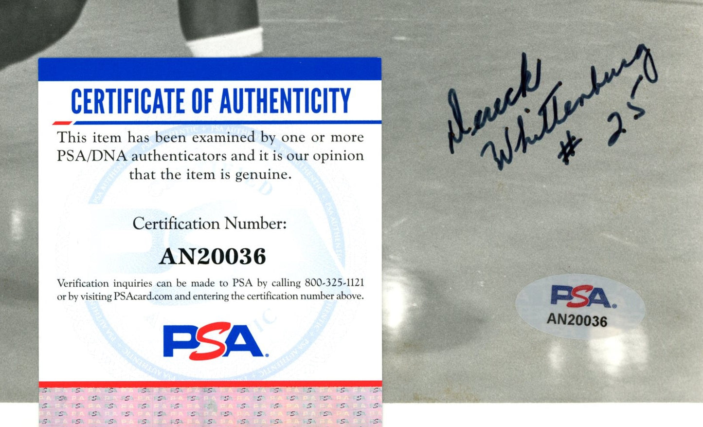 Dereck Whittenburg Signed/Auto 8x10 Photo North Carolina State PSA/DNA 188064