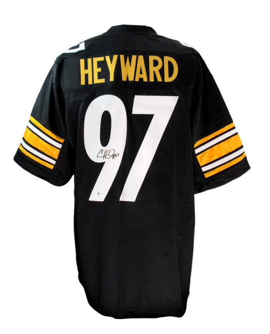 Cameron Heyward Signed Black Custom Football Jersey Steelers Beckett 186579