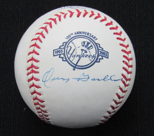 Oscar Gamble Signed/Auto Yankees 100th OML Baseball PSA/DNA 186999