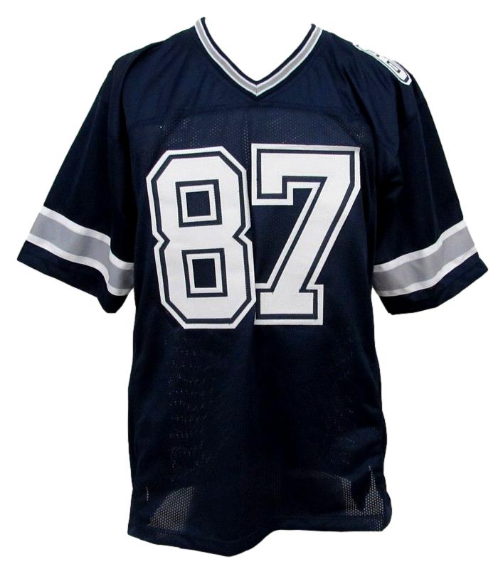 Jake Ferguson Signed Blue Custom Football Jersey Dallas Cowboys Beckett 186301