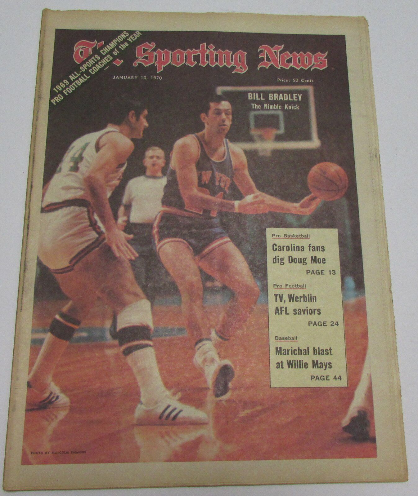 Bill Bradley New York Knicks January 10, 1970 Sporting News Cover 144777